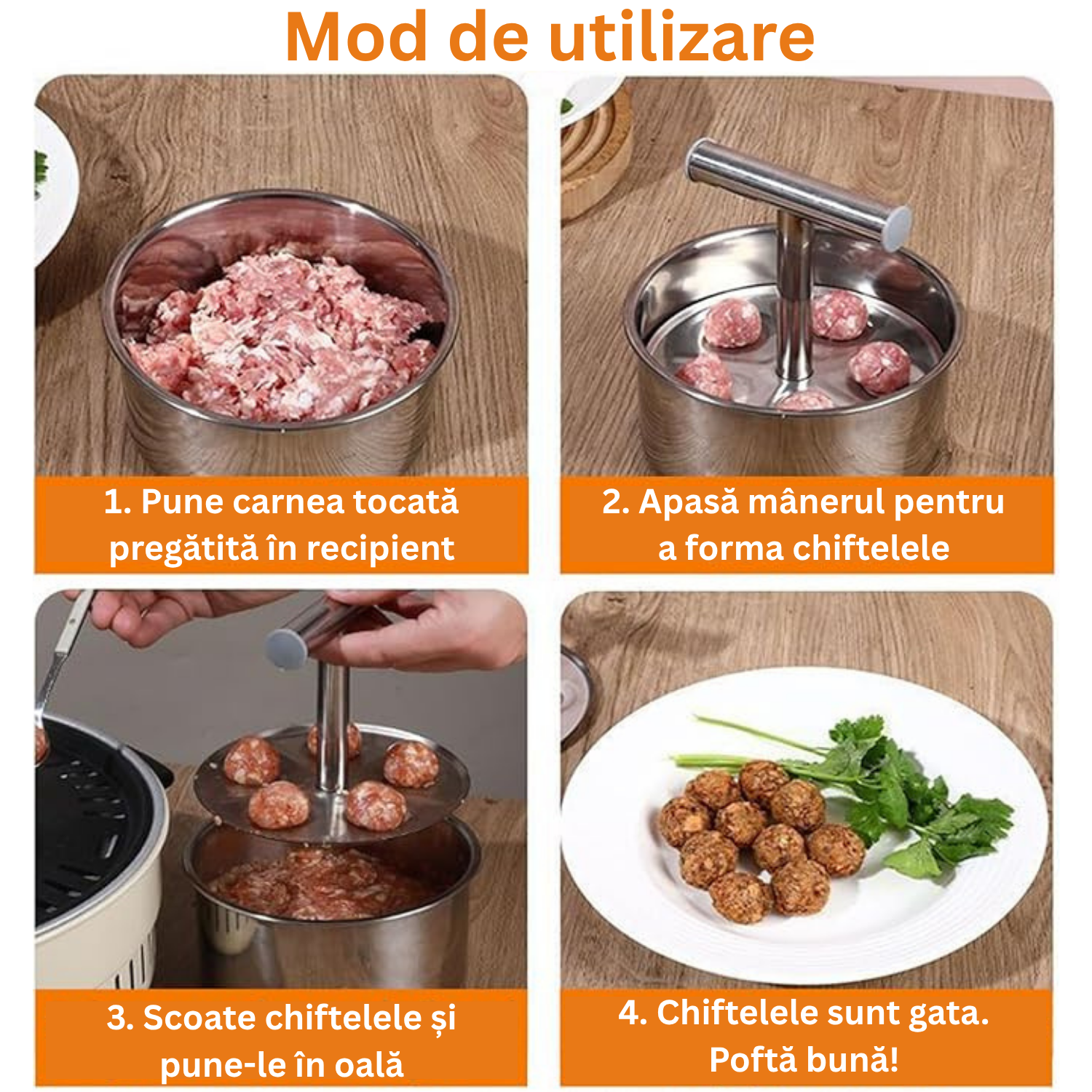 Aparat pentru facut chiftele 6 orificii